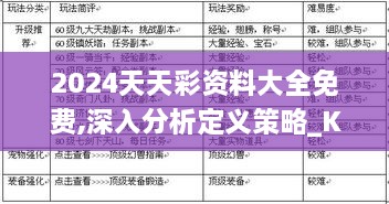 2024天天彩資料大全免費,深入分析定義策略_KEC8.17.40觸感版