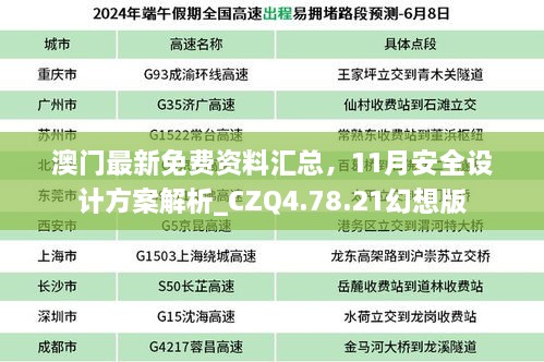 澳門最新免費資料匯總，11月安全設(shè)計方案解析_CZQ4.78.21幻想版