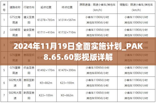 2024年11月19日全面實施計劃_PAK8.65.60影視版詳解