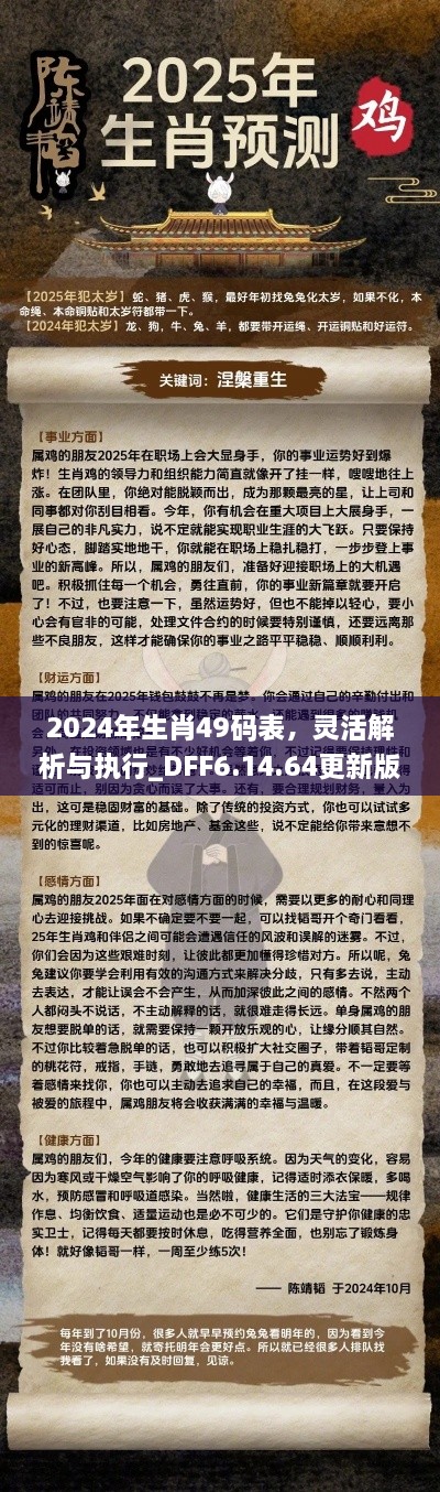 2024年生肖49碼表，靈活解析與執(zhí)行_DFF6.14.64更新版