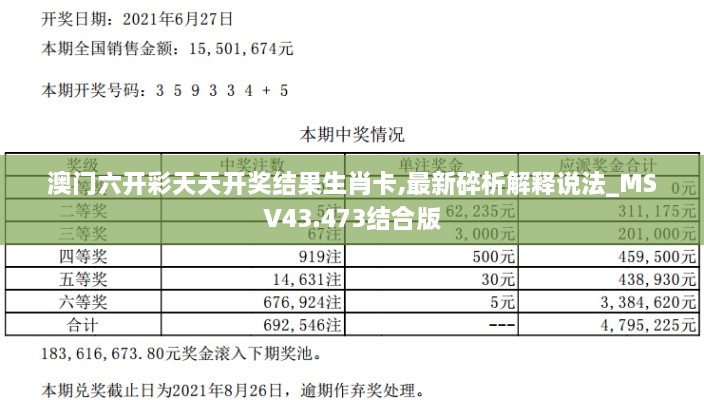 澳門六開彩天天開獎結(jié)果生肖卡,最新碎析解釋說法_MSV43.473結(jié)合版