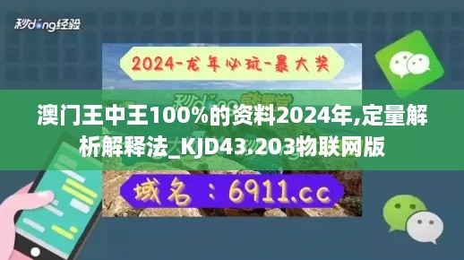 澳門王中王100%的資料2024年,定量解析解釋法_KJD43.203物聯(lián)網(wǎng)版