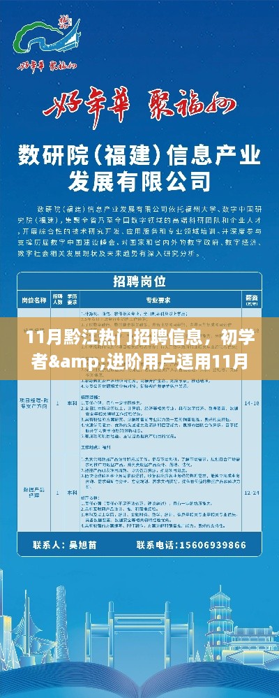 11月黔江熱門招聘信息全攻略，適合初學(xué)者與進(jìn)階用戶的求職指南