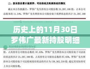 歷史上的11月30日羅偉廣最新持股明細(xì)深度解析與評測報告