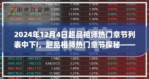 超品相師熱門章節(jié)探秘，以時間軸揭秘神秘力量（2024年12月4日中心）