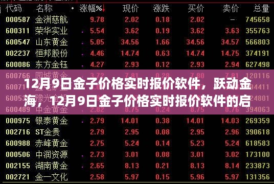 躍動金海，黃金實時報價軟件的啟示與自我超越之旅（12月9日版）