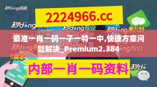 最準一肖一碼一孑一特一中,快捷方案問題解決_Premium2.384