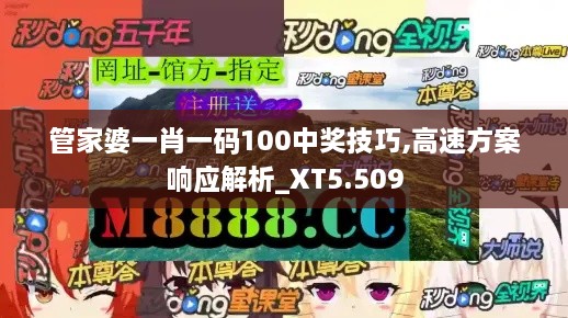 管家婆一肖一碼100中獎技巧,高速方案響應解析_XT5.509