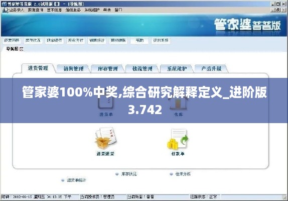 管家婆100%中獎(jiǎng),綜合研究解釋定義_進(jìn)階版3.742