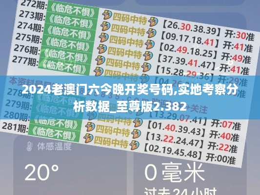 2024老澳門六今晚開獎(jiǎng)號碼,實(shí)地考察分析數(shù)據(jù)_至尊版2.382