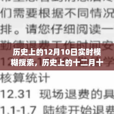 歷史上的十二月十日，模糊搜索中的重大時刻回顧