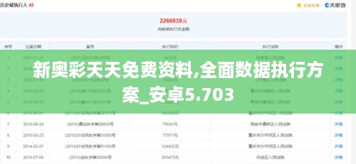 新奧彩天天免費(fèi)資料,全面數(shù)據(jù)執(zhí)行方案_安卓5.703