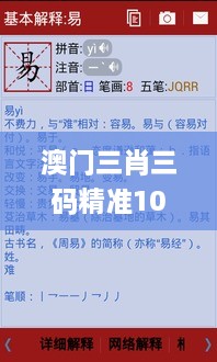 澳門三肖三碼精準(zhǔn)100%新華字典,迅速執(zhí)行計(jì)劃設(shè)計(jì)_10DM8.187