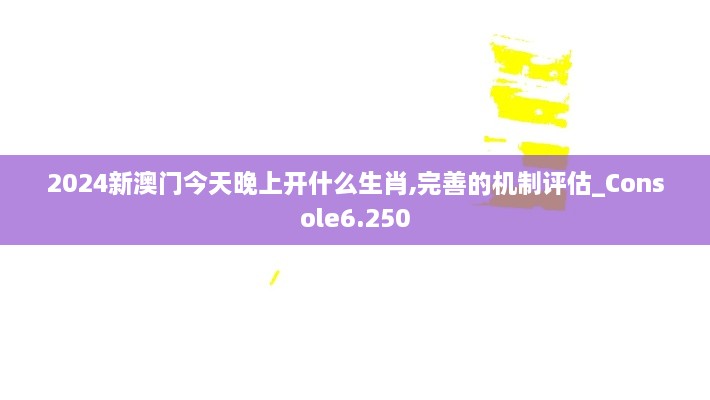 2024新澳門今天晚上開什么生肖,完善的機(jī)制評估_Console6.250