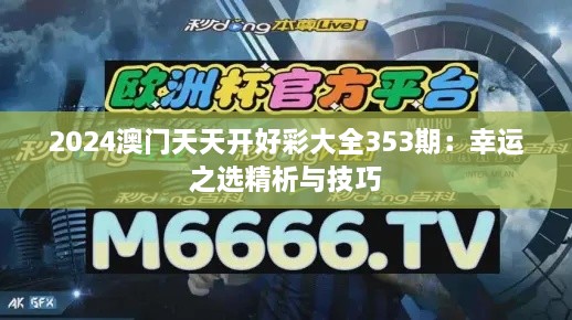 2024澳門(mén)天天開(kāi)好彩大全353期：幸運(yùn)之選精析與技巧