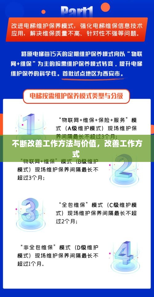 不斷改善工作方法與價值，改善工作方式 