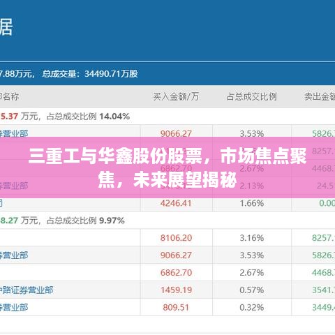 三重工與華鑫股份股票，市場(chǎng)焦點(diǎn)聚焦，未來(lái)展望揭秘
